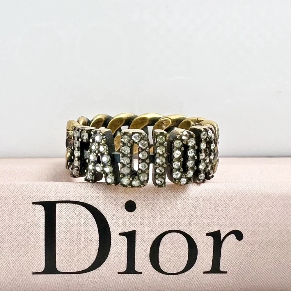 Dior J’Adior Gold and Crystal Ring - Picture 1 of 9
